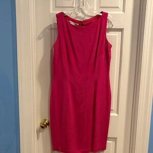 Maggy London Fuchsia Sleeveless Midi Dress